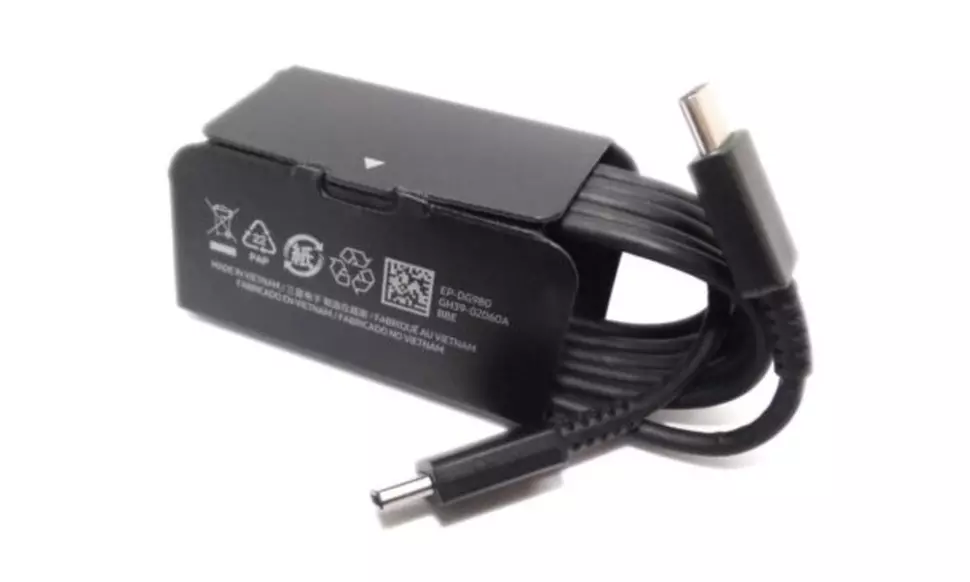 Original New Samsung 45W Dual Port Fast Car Charger with C to C C to USB Cables