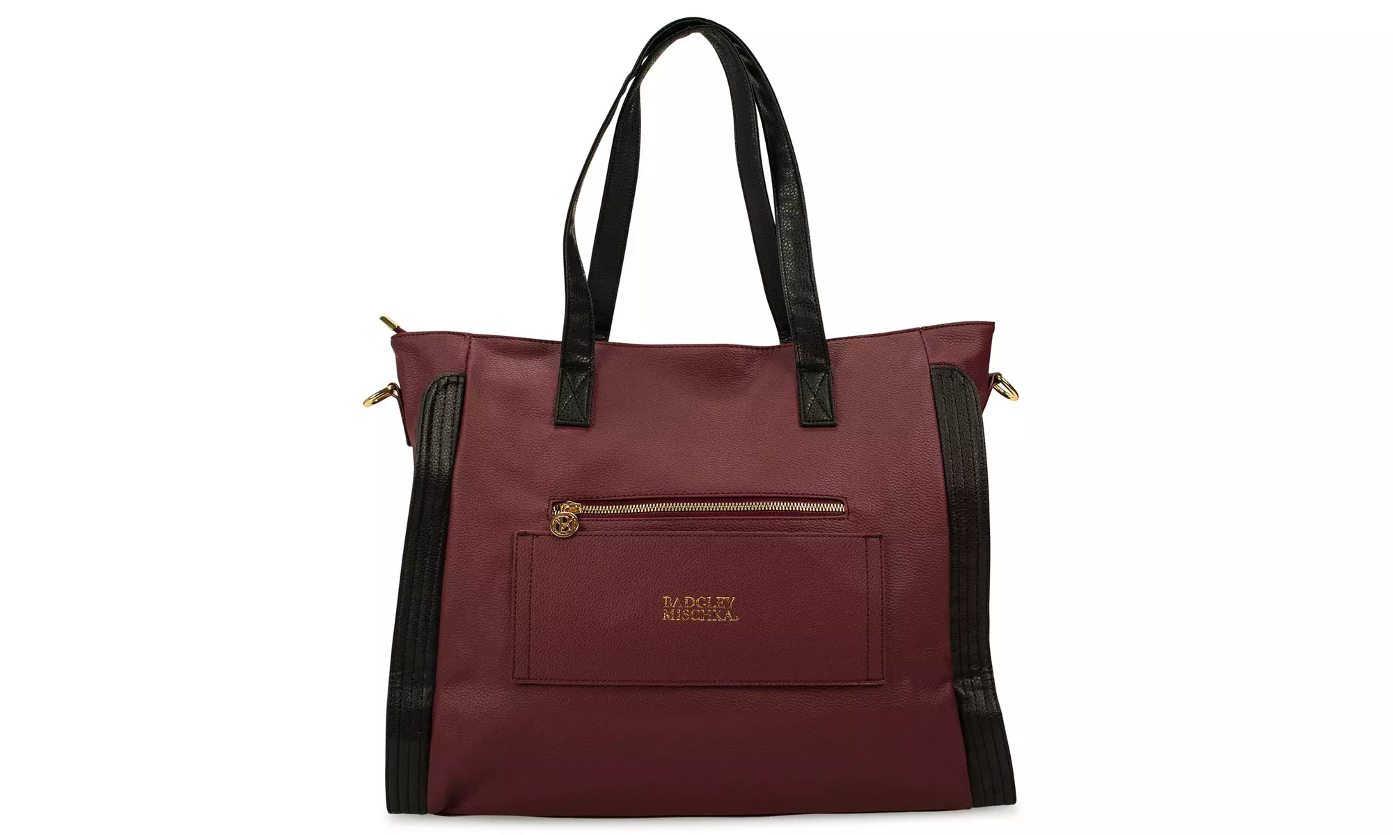 Badgley Mischka Rose Vegan Leather Weekender Tote  Bag 