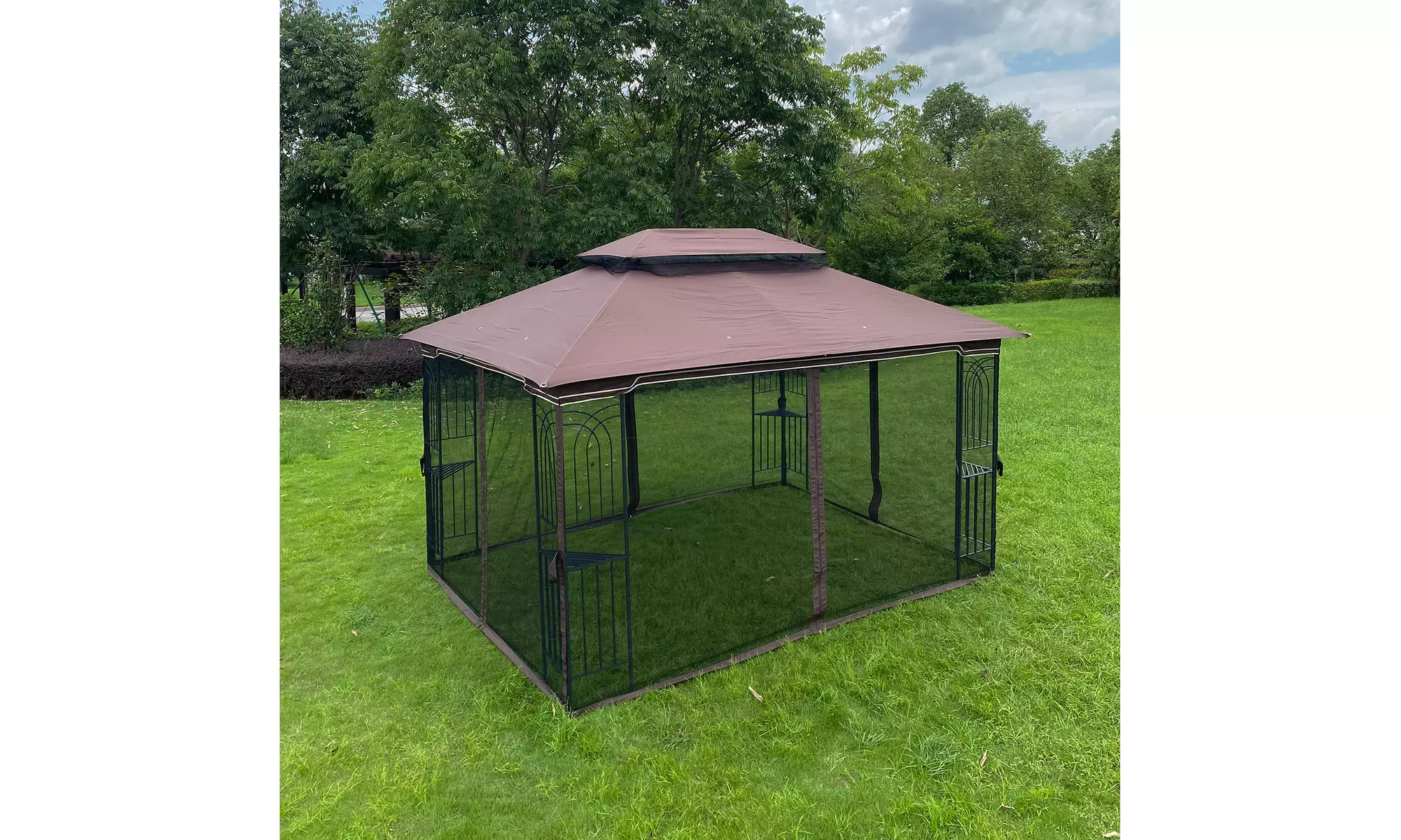 13x10 Outdoor Patio Gazebo Canopy Tent With Mosquito Net - Primary Image
