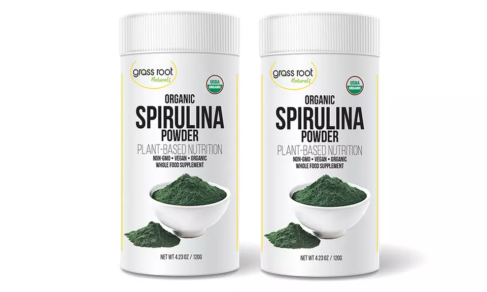 Grass Root Naturals Certified Organic Spirulina Powder Dietary Supplement (1- or 2-Pack) - Second Medium