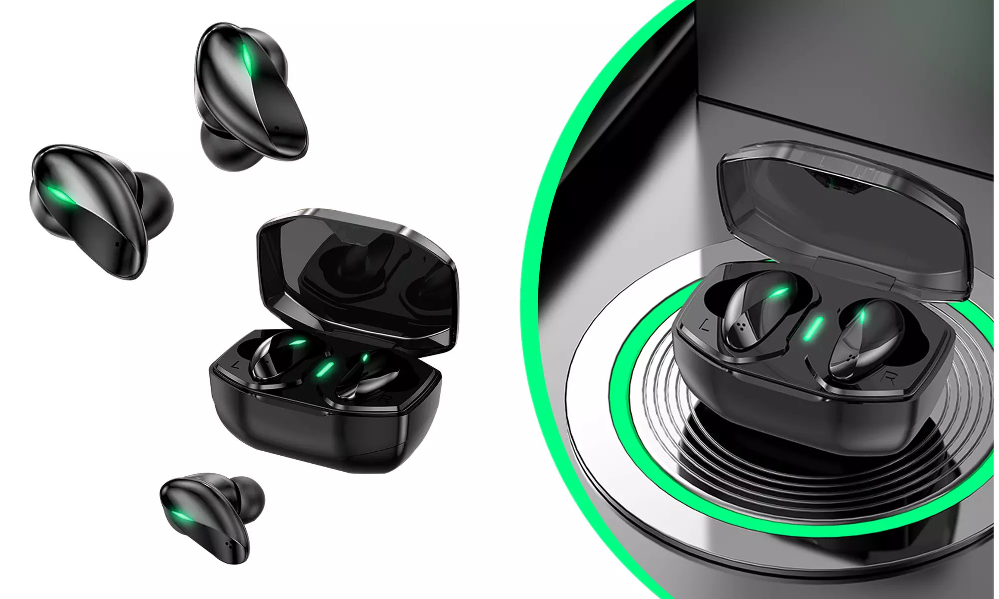 Laud Echo True Wireless Water Resistant Bluetooth Earbuds with Charging Case - Primary Image