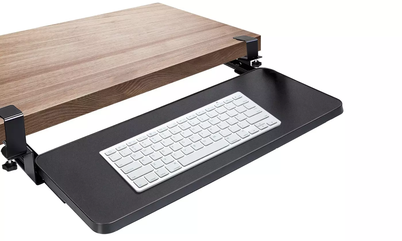  NewHome Retractable Under-Desk Keyboard and Mouse Tray