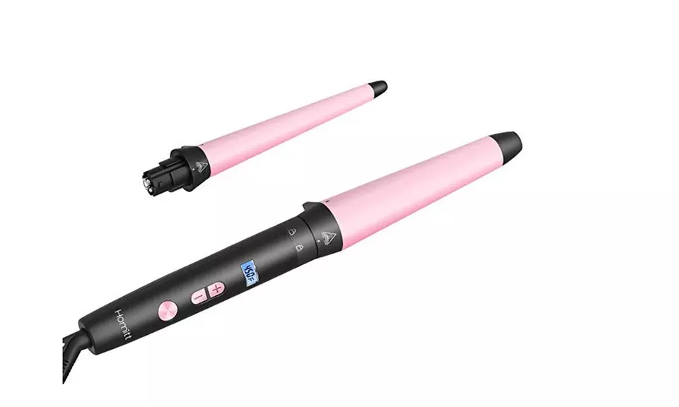 Homitt 2 in 1 Curling Wand, 2 pcs Interchangeable Hair Wand - Primary Image