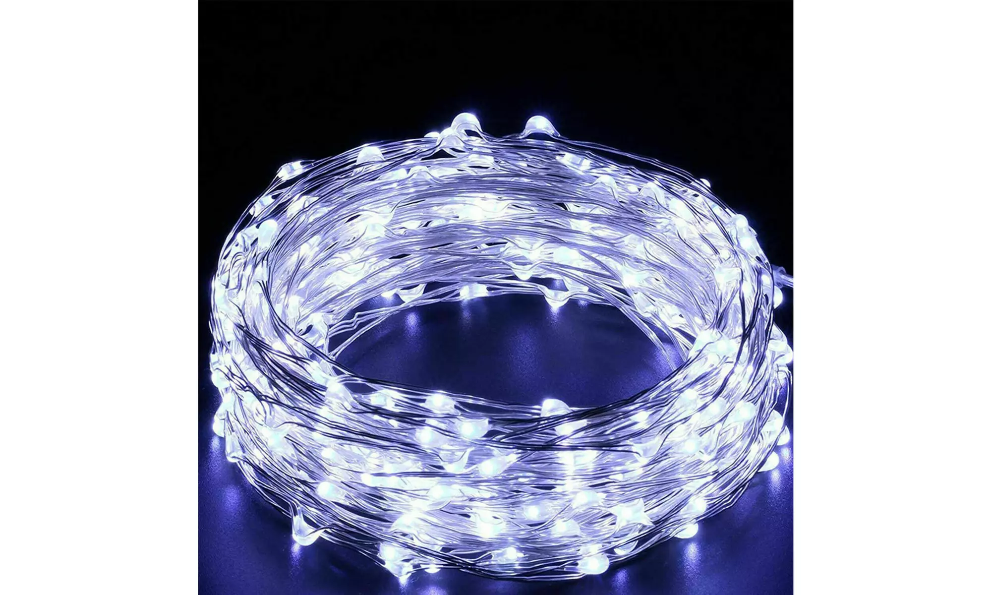 USB 2 Pack 100 White LED 8 Modes String Christmas Fairy Lights 