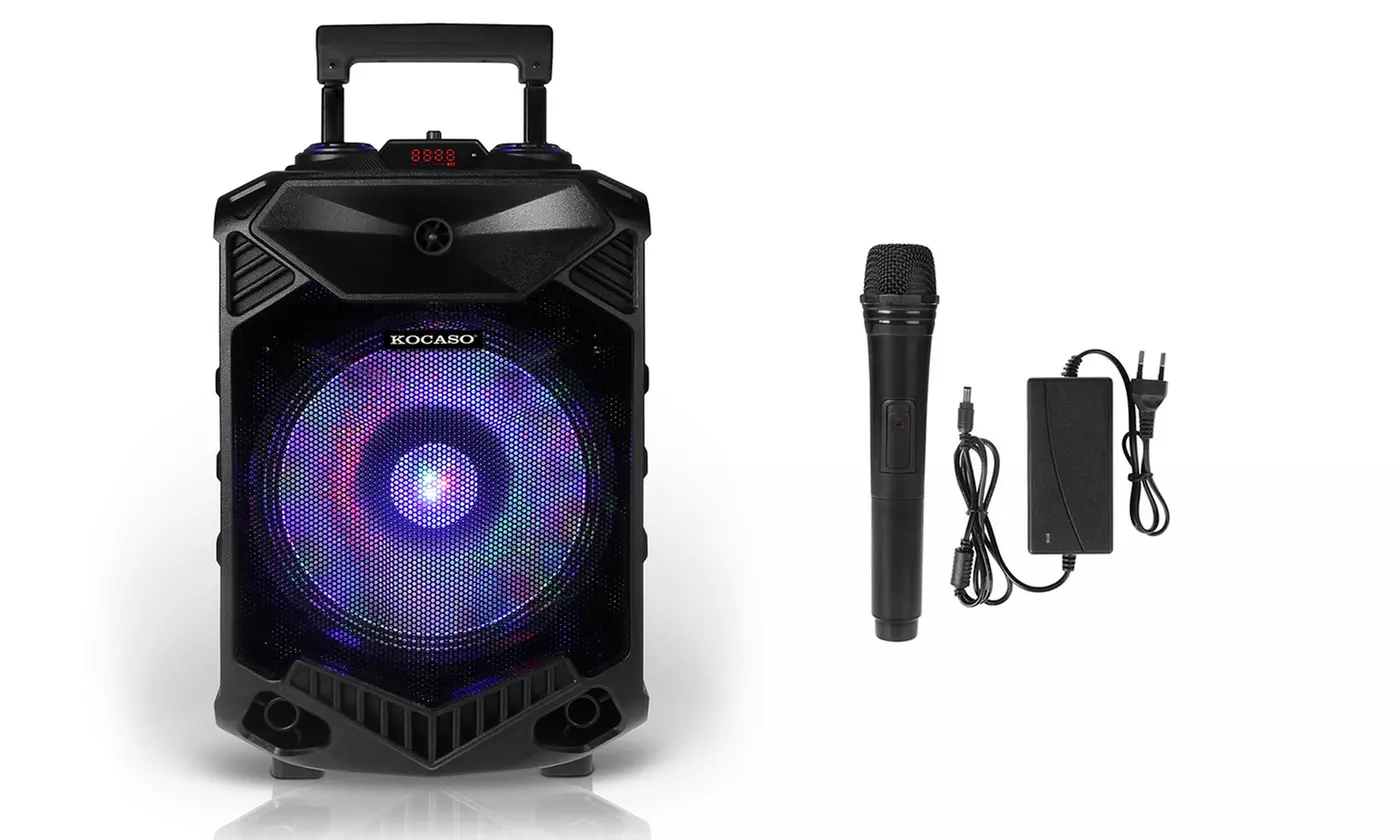 Kocaso Bluetooth Party Speaker with Color-Changing LED Lights & Microphone - Primary Image