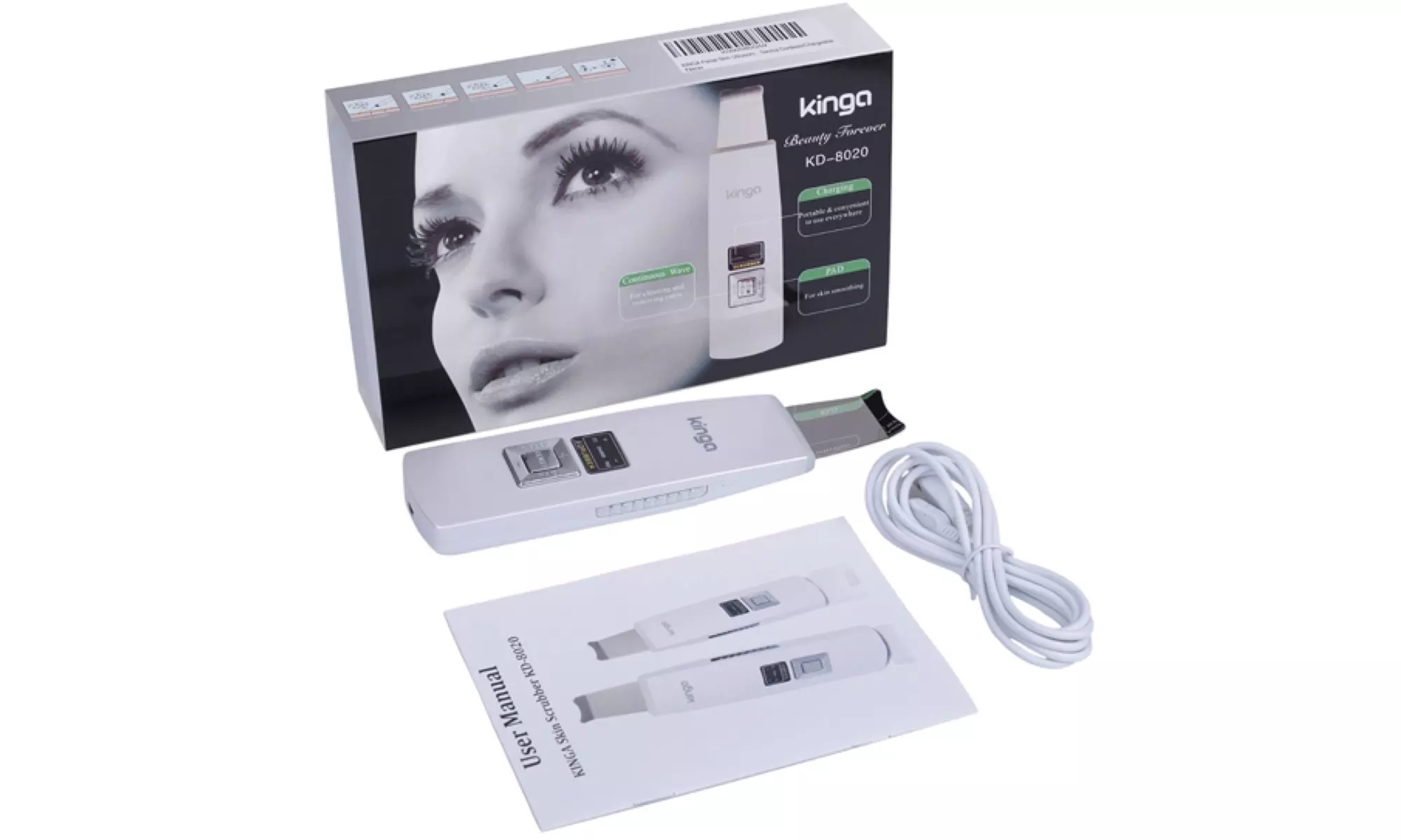 All New Ultrasonic Facial Skin Scrubber Spatula - Primary Image