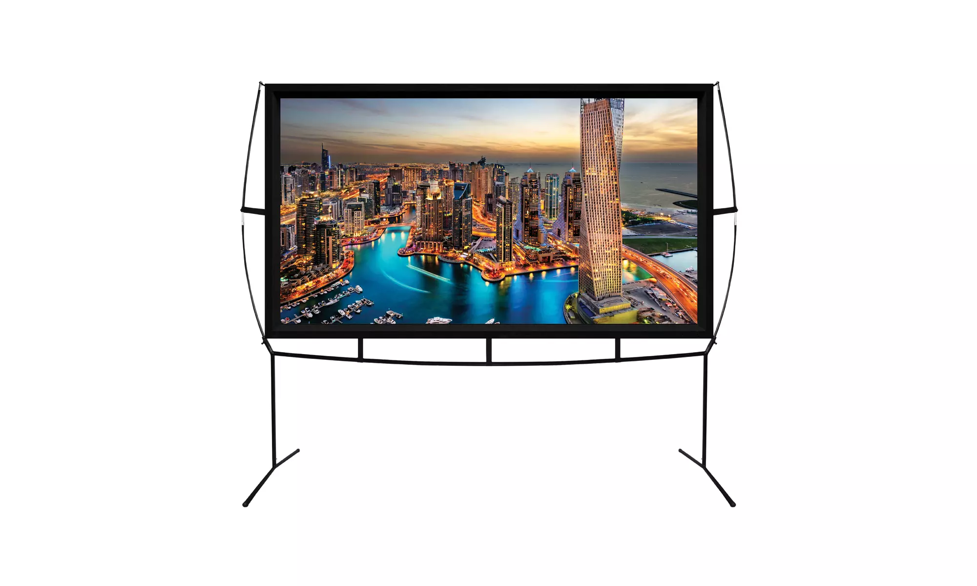 120 in White Portable Folding Frame Projector Screen - Primary Image