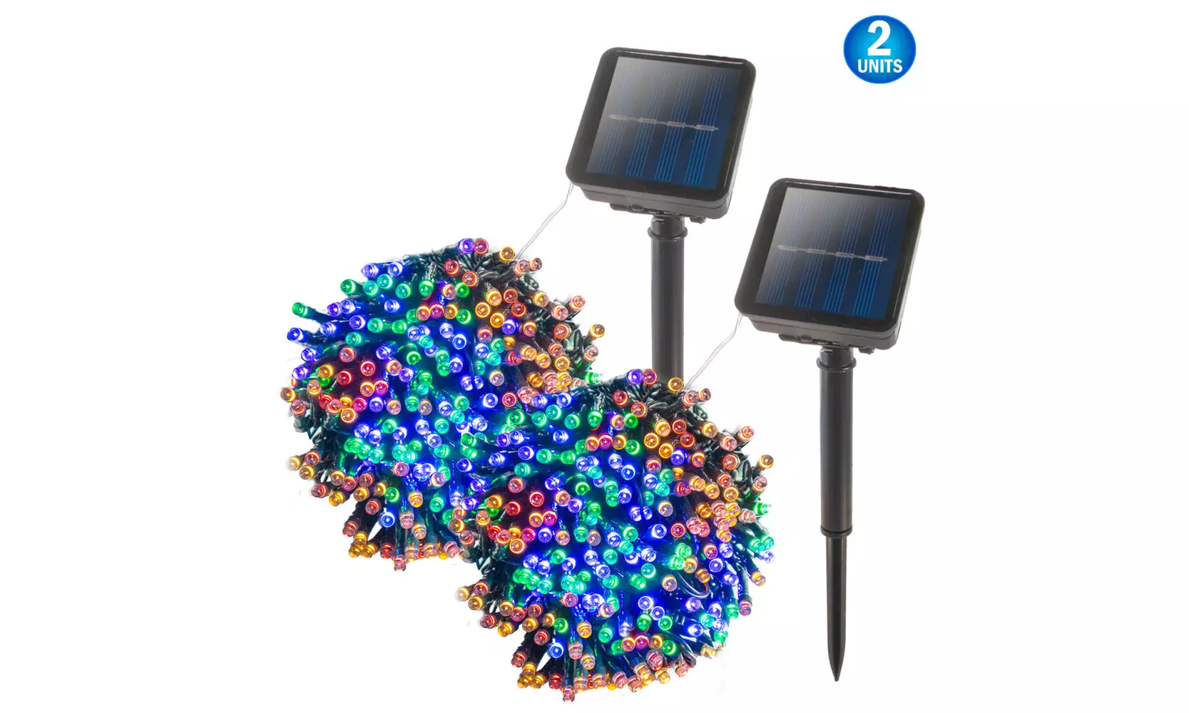 Solar Christmas String Multicolor RGB Lights Outdoor 72ft 200 LED 8 Modes Fairy - Second Medium