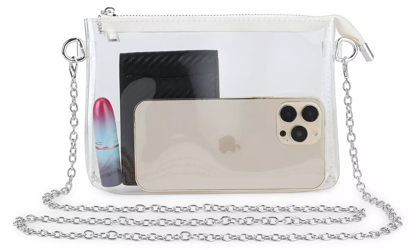 Women Clear Crossbody Purse Bag Stadium Approved Tote Bag for Work Concert Sport