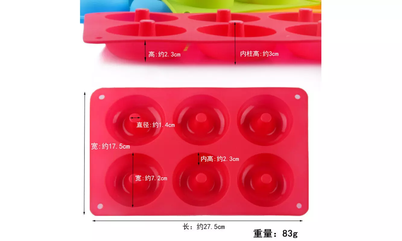 Silicone Donut Mold Donut Mould Pan Baking Tray Bagels Cake Biscuit Muffins