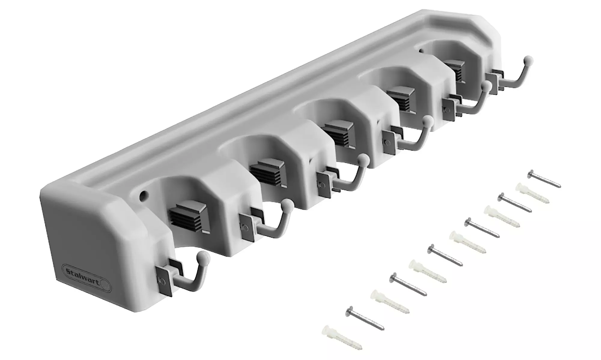Tool Holder with Hooks- Wall Mounted Organizer for Garage