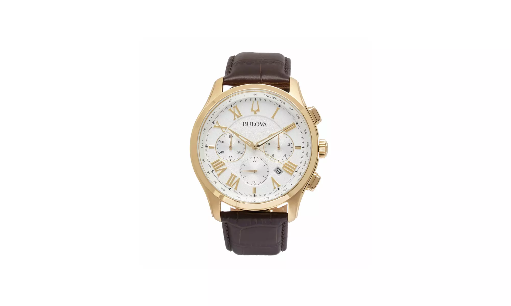 Bulova Mens Wilton 97B169 Chronograph Quartz Leather Watch - Primary Image