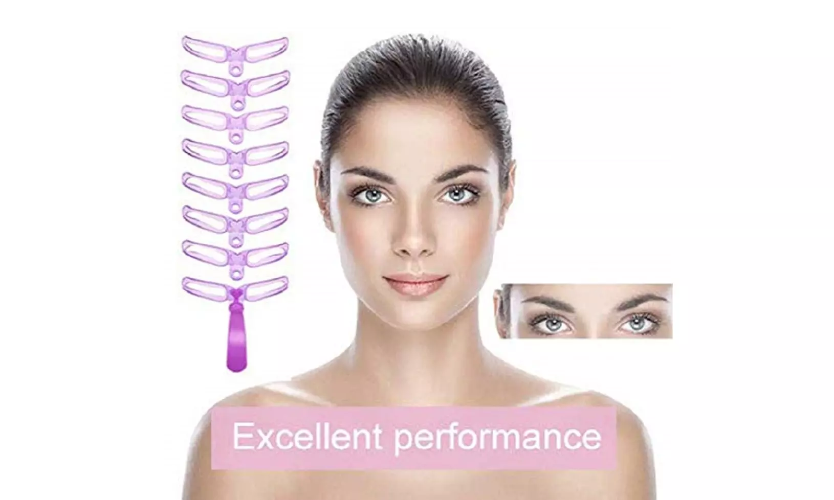 8 Styles Eyebrow Shaping Stencils Grooming Shaper Template Makeup Tool Kit US - Second Medium