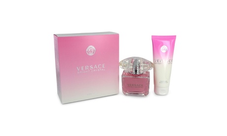 Versace Bright Crystal Eau De Toilette 2 Piece Gift Set For Women 2 Women Spray Fresh Eau De Toilette See Description