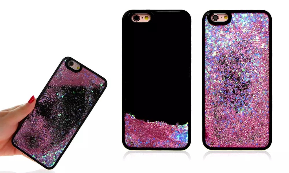 Quicksand Bling Glitter Flowing Black Liquid Case for iPhone 6/6 Plus/6s/6s Plus/7/7 Plus/8/8 Plus - Second Medium