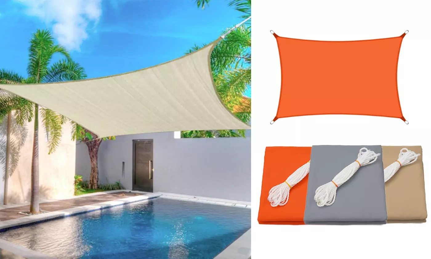 6.5'x9.8' Sun Shade Sail UV Block Sunshade Canopy Awning Shelter Patio Garden - Primary Image