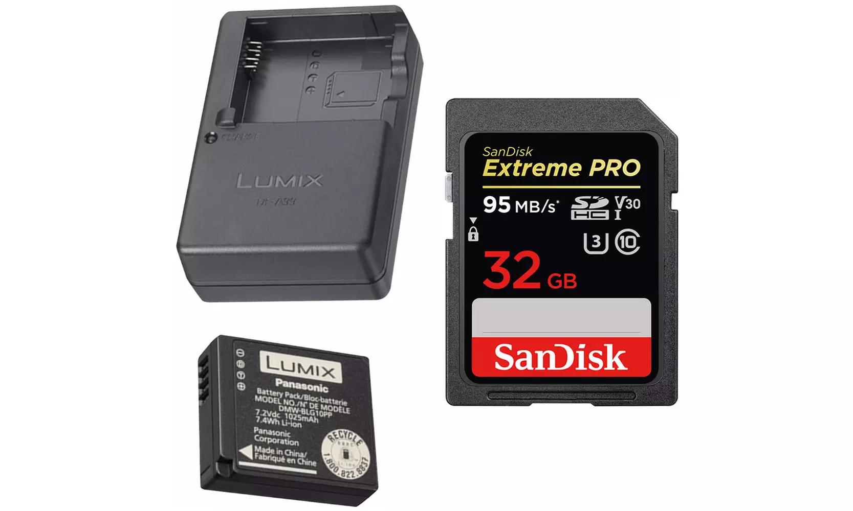 Panasonic Lumix Battery & Charger Pack & 32GB U3 SD - Primary Image