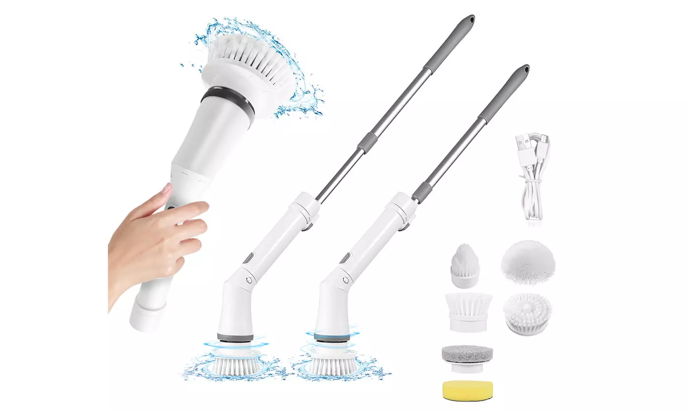iMounTEK Cordless Electric Spin Scrubber Handheld & Telescopic Cleaning Brush