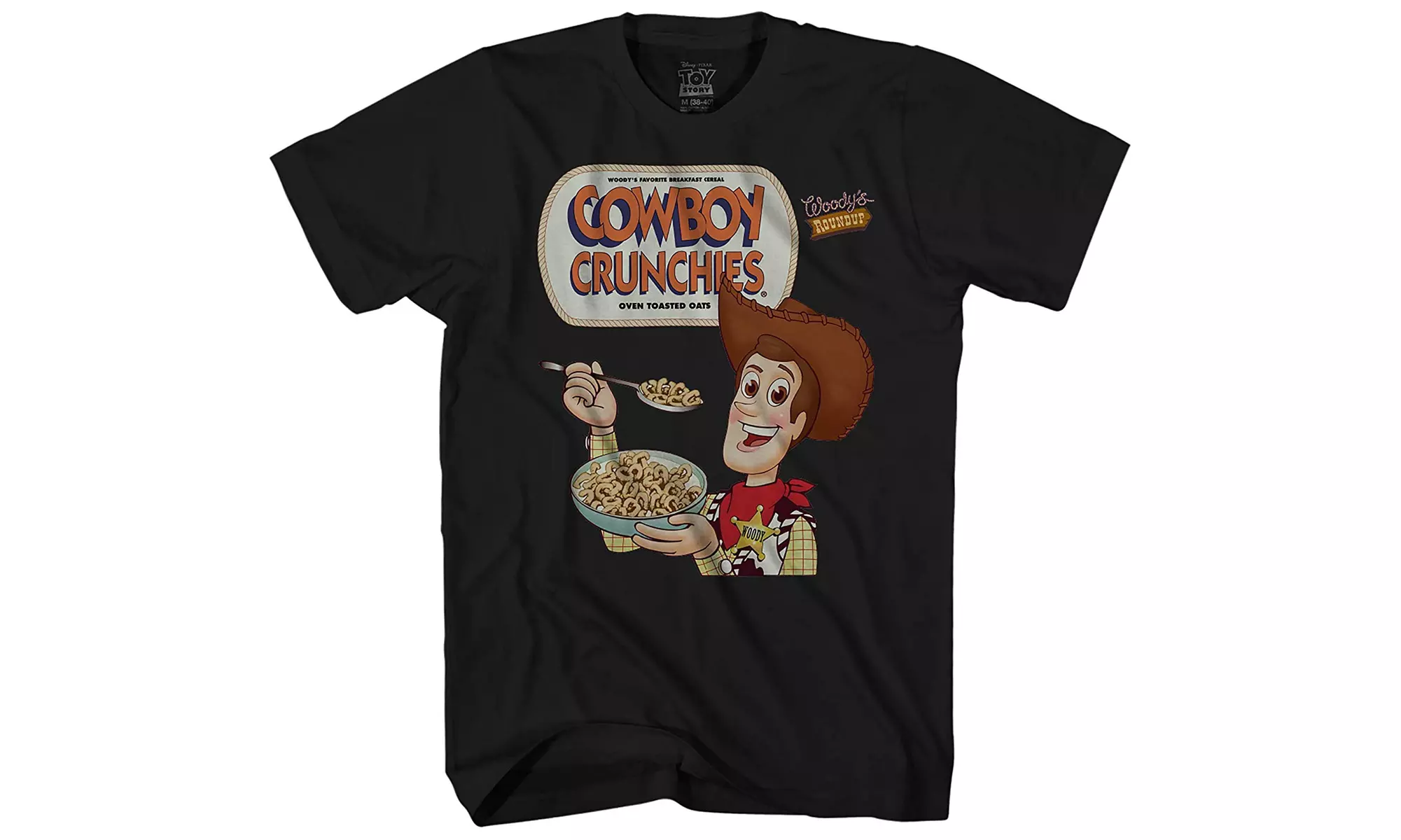 Disney Toy Story Woody Cowboy Crunchies Men's Adult Graphic Tee T-Shirt - Primary Image