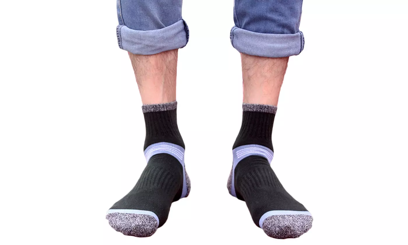 Men's Cotton Athletic Quarter Crew Socks (3 or 6 Pairs)