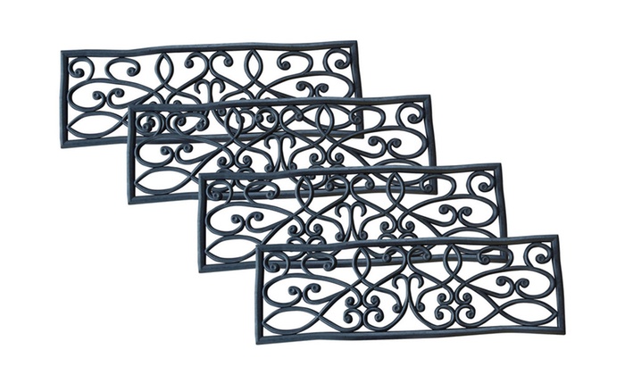 Buffalo Tools Set Of 4 Rubber Scrollwork Stair Tread Groupon