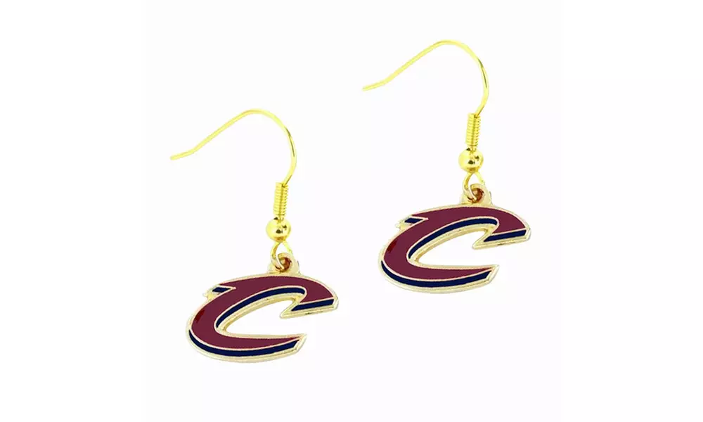 NBA Cleveland Cavaliers Logo Dangle Earrings Charm Gift - Primary Image