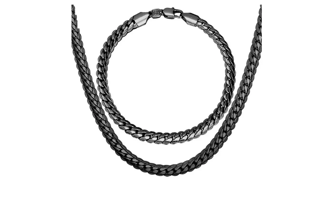 Party Punk Black Copper Alloy Chain Bracelet - Primary Image