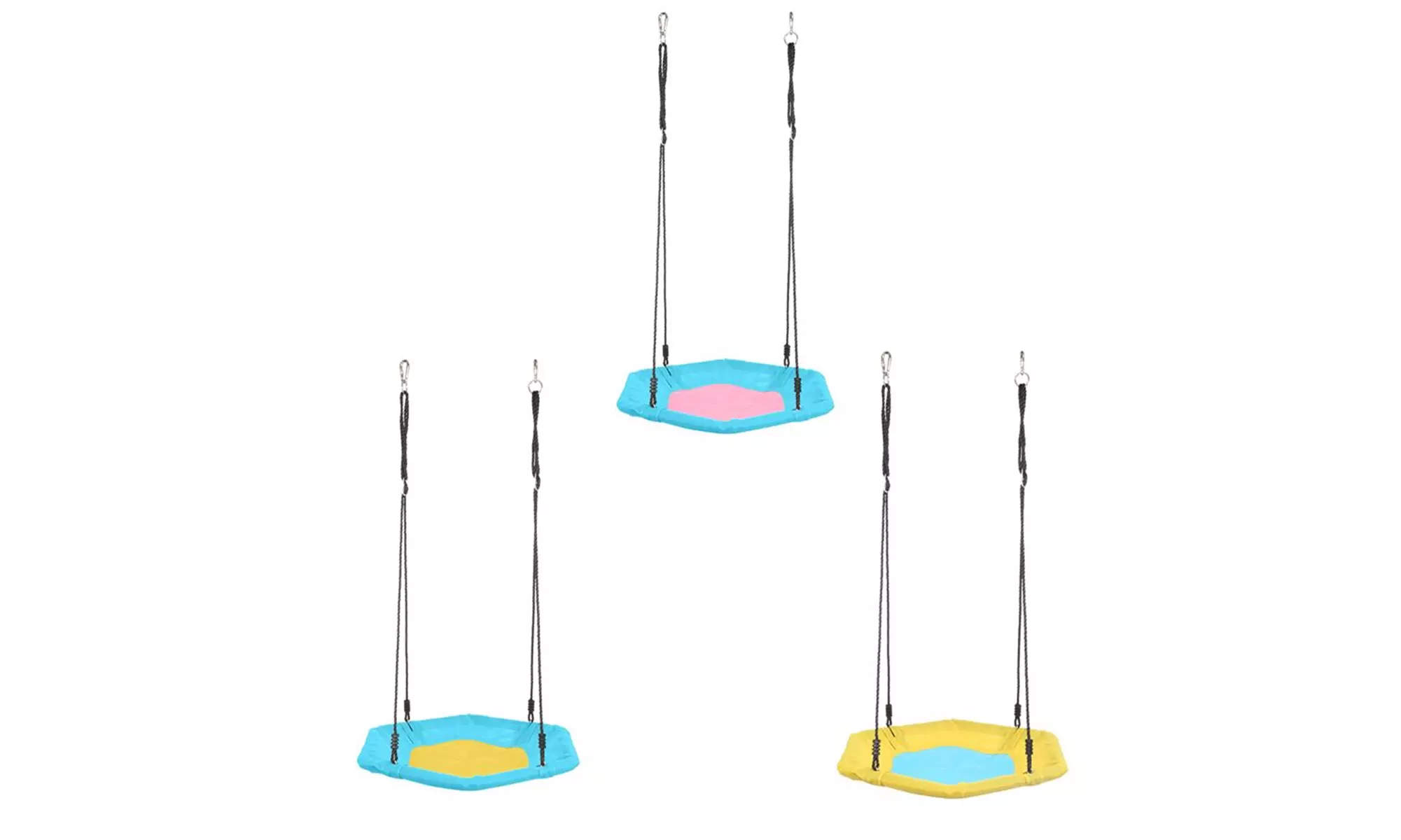 Kids Platform Swing Tree Swing for Swing Set Accessories, Pink & Blue - Primary Image