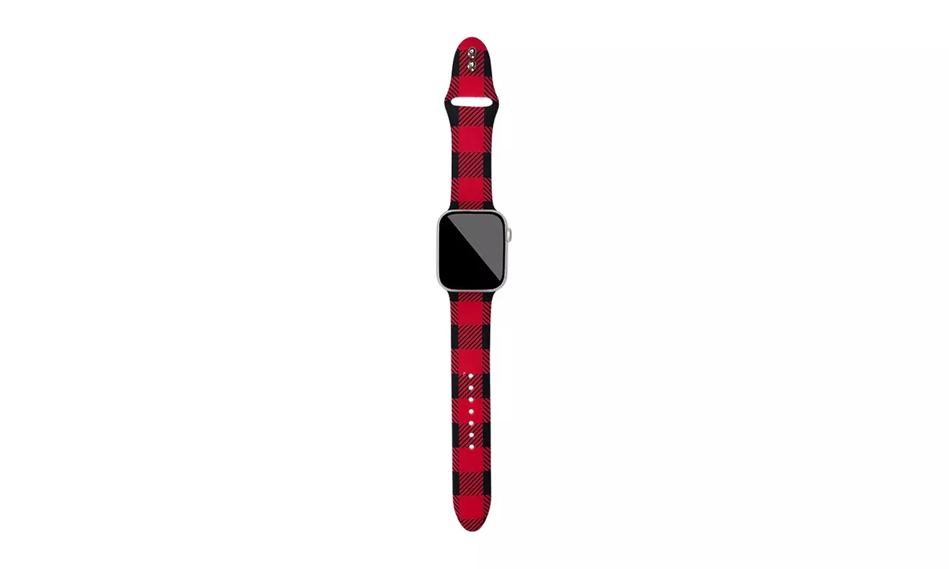 Buffalo Plaid Apple Watch Silicone Bands All Series 1-7 & SE