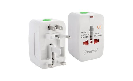 Insten Universal World Wide Travel Charger Adapter Plug, White