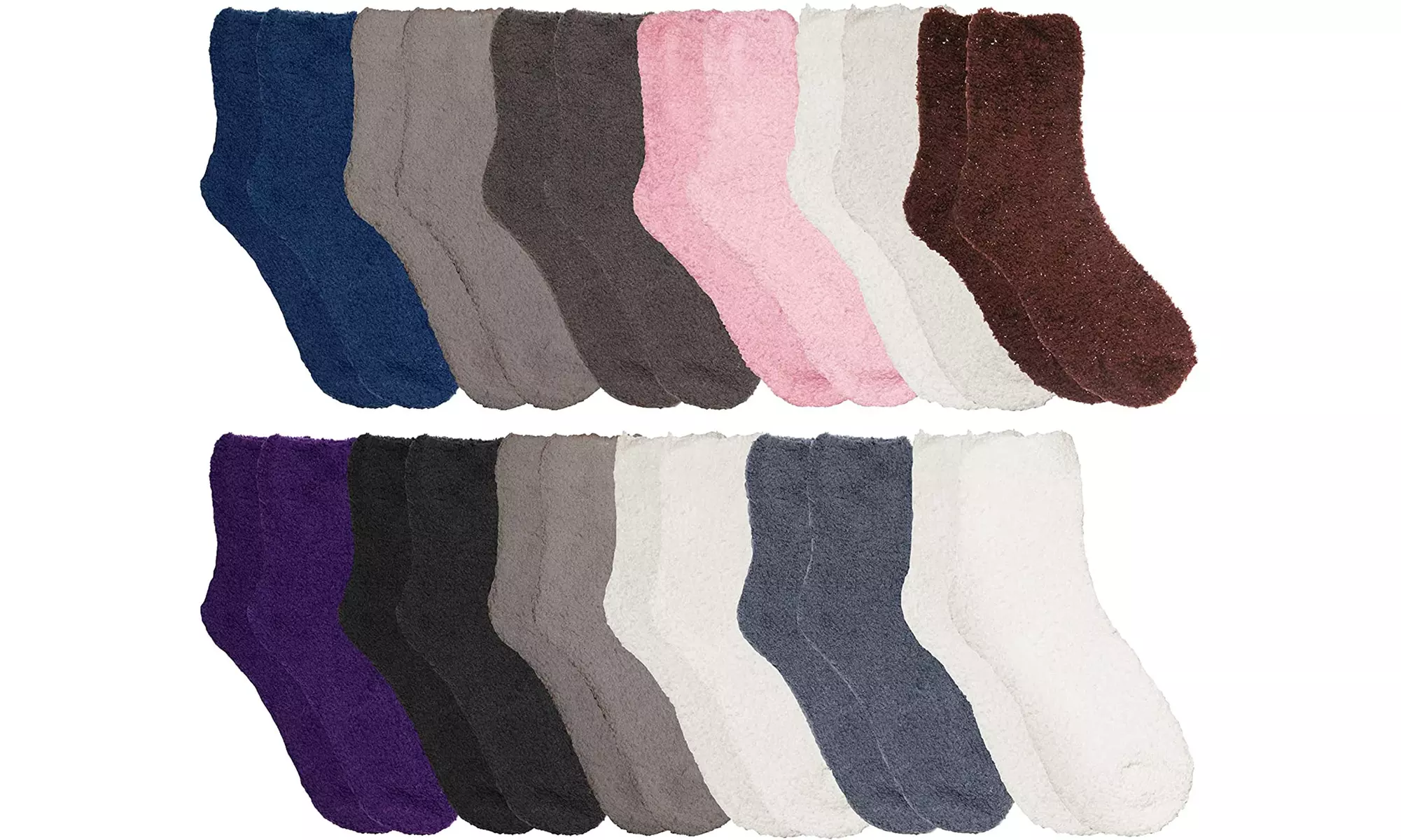 12 Pairs of Yacht & Smith Womens Warm And Cozy Fuzzy Socks,Colorful Winter Socks - Primary Image