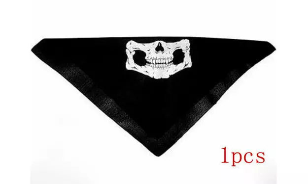 10Pcs Skull Bandana Mask Scarf Skeleton Headband Face Neck Cover 22*22 IN - Second Medium