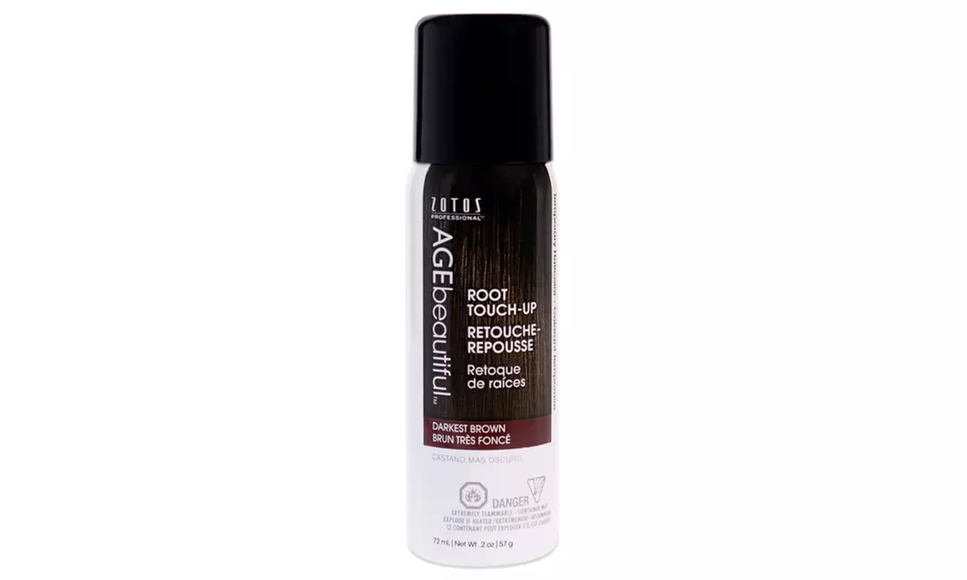 AGEbeautiful Root Touch Up Temporary Haircolor Spray - Darkest Brown Unisex 2 oz - Primary Image