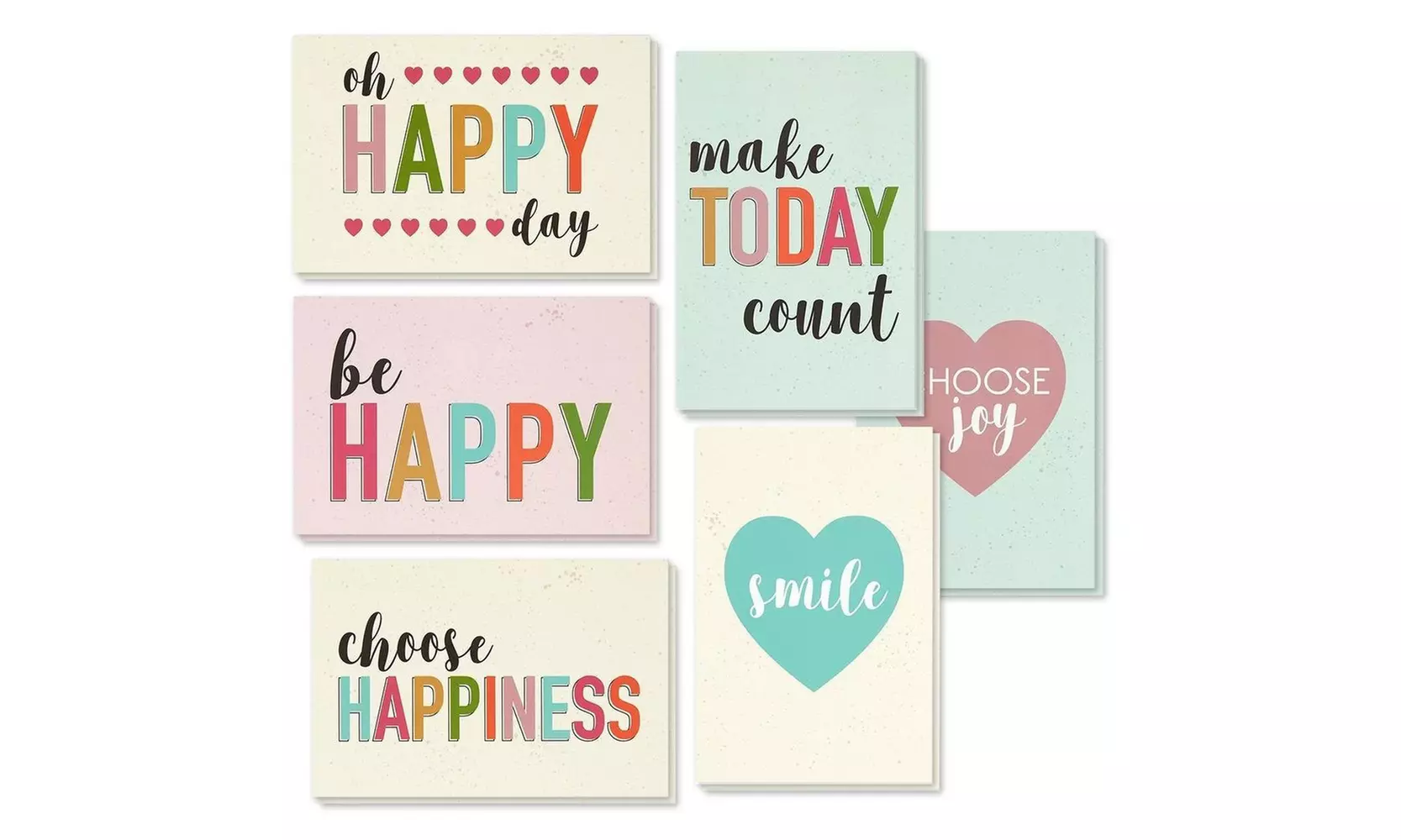 36-Pack All Occasion Encouragement Greeting Cards Box Set Notecards Pastel Color - Primary Image