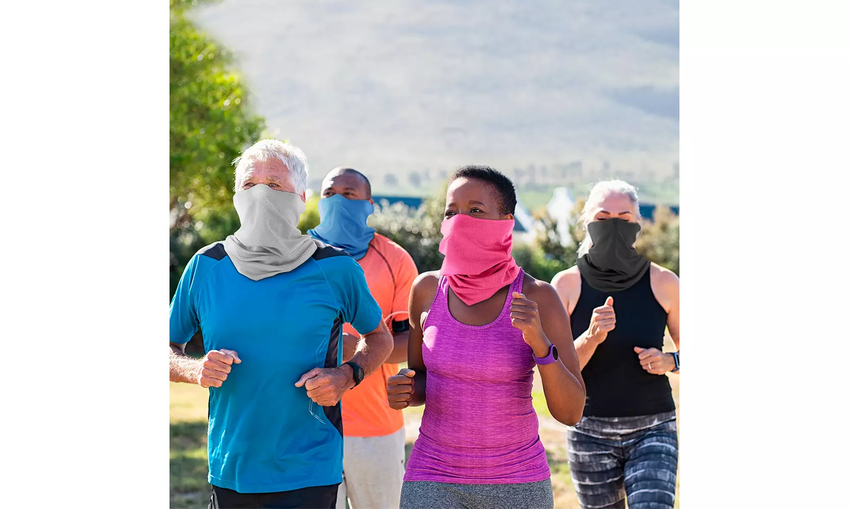 Unisex Moisture-Wicking Breathable Cooling Neck Gaiter ( 2pack or 4 pack) - Primary Image