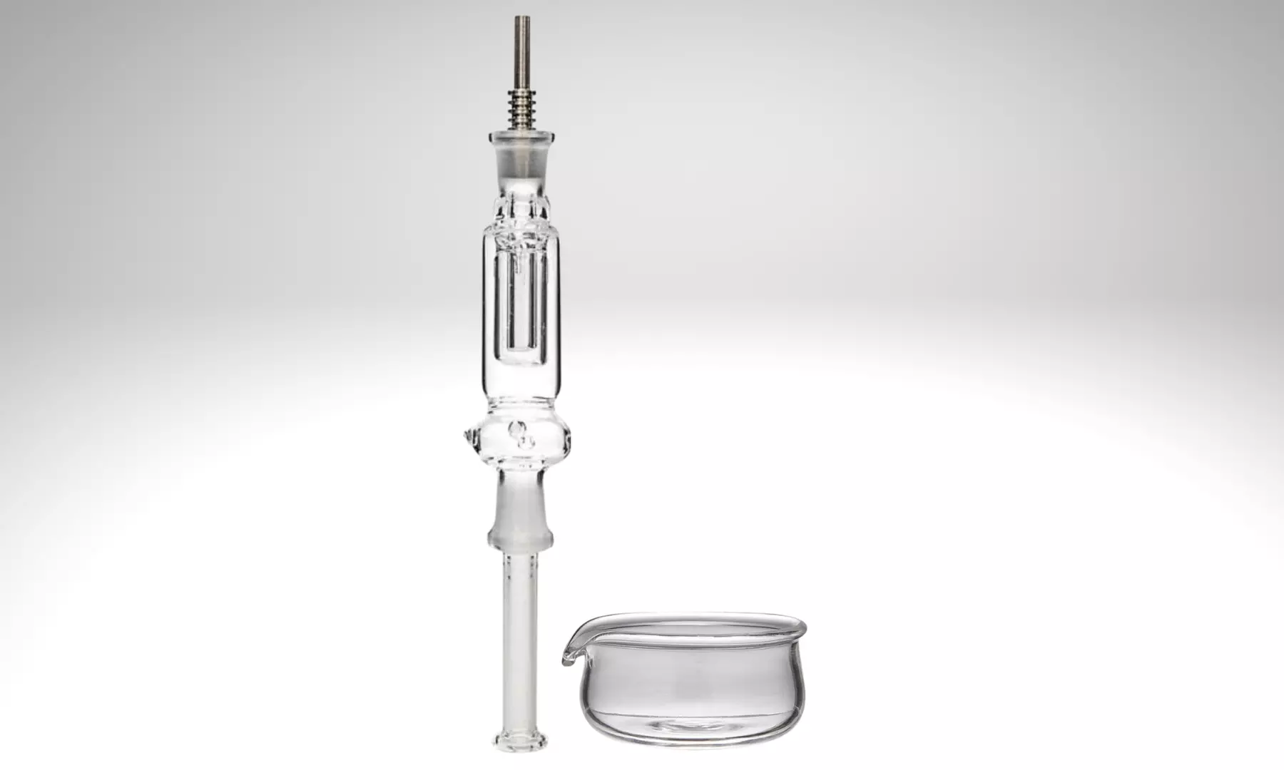 Clear Glass Dab Nectar Collector 10mm Mini Glass Dab Straw Gift Box Set - Image 2