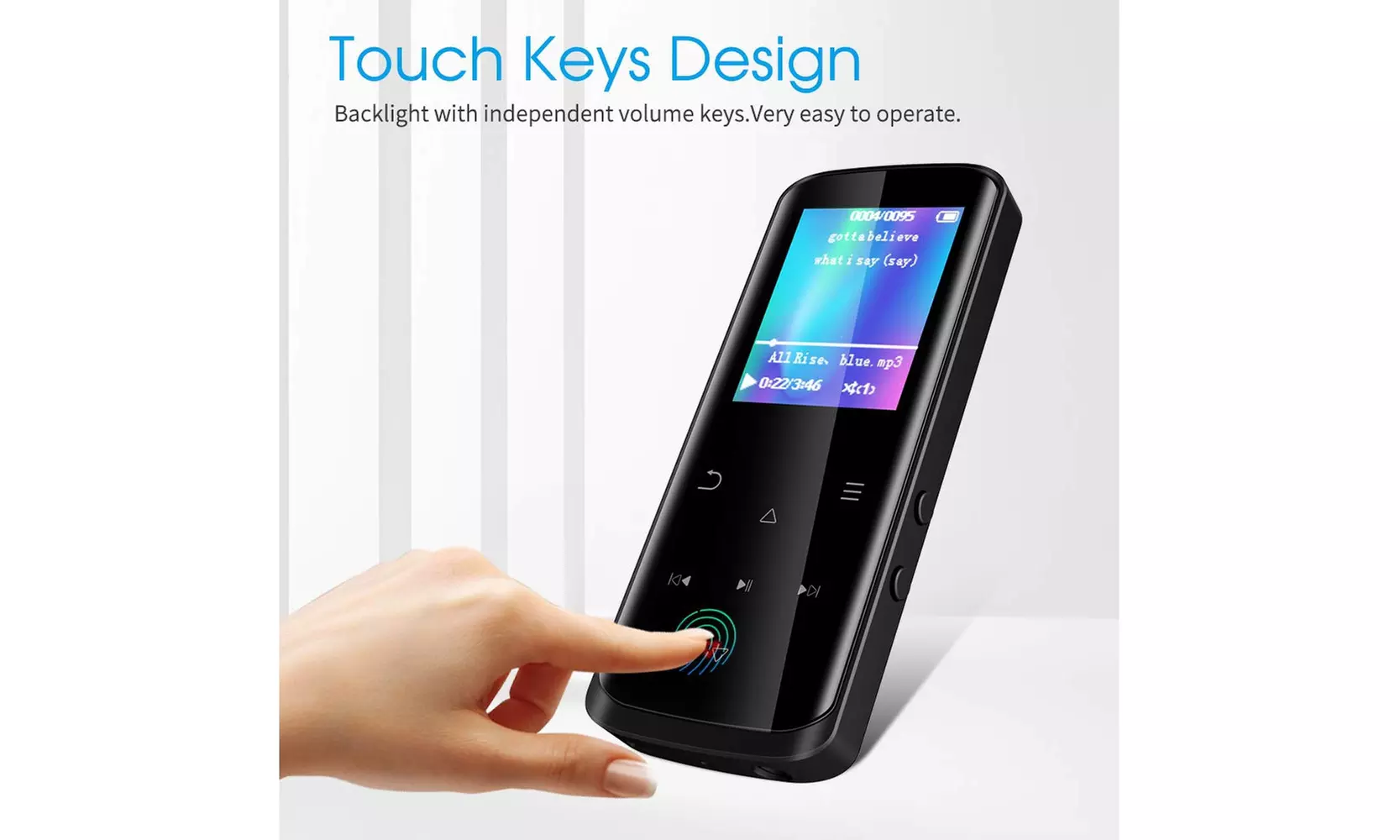 8GB Mp3 player with Bluetooth, portable HiFi lossless sound music player - Second Medium