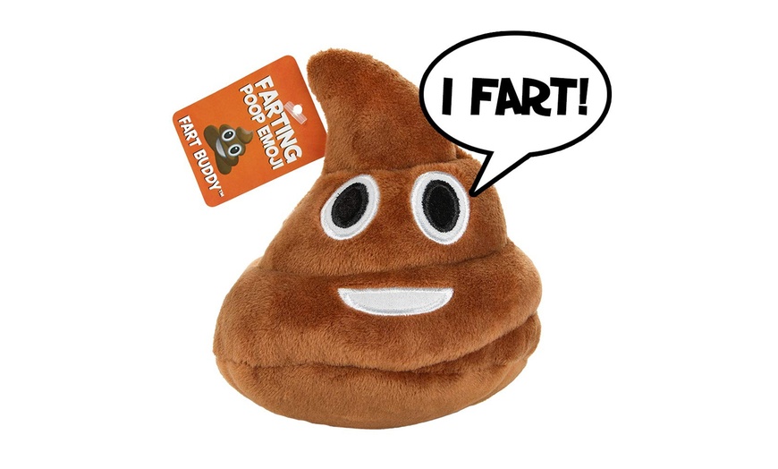 Poop emoji 2025 farting plush toy