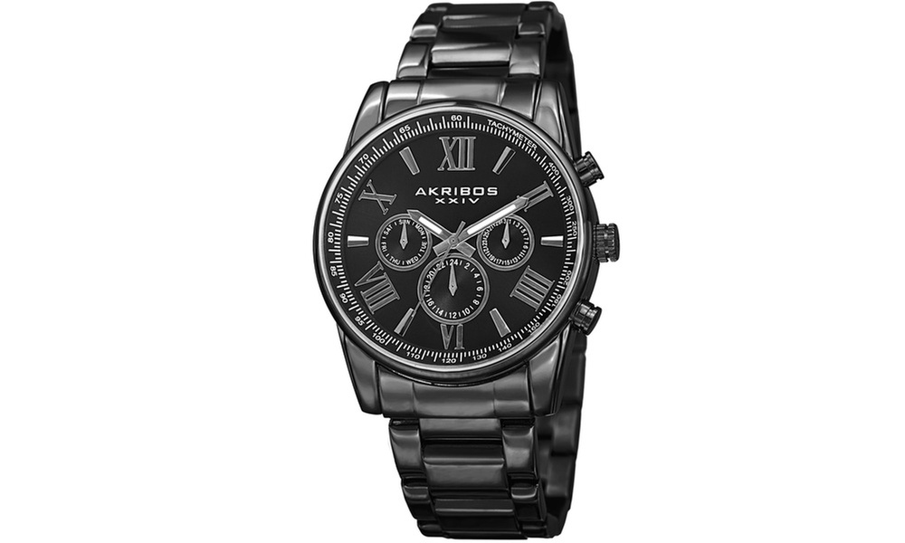 Akribos XXIV Men's Stainless Steel Bracelet Watch AKGP904