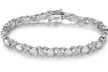 Diamond Accent & Fire Opal X-Link Tennis Bracelet By Peermont - Second Medium