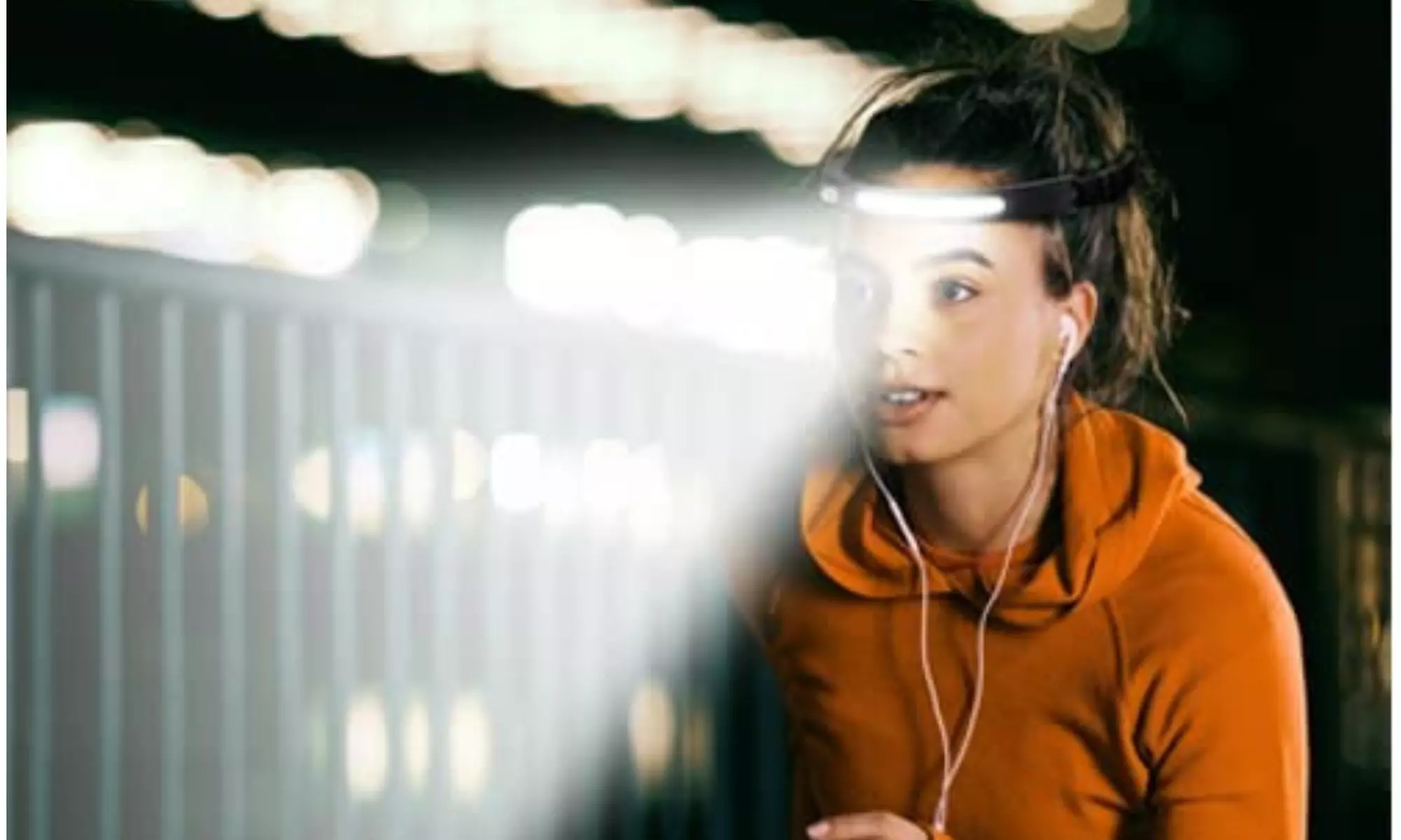 Rechargeable LED Headlamps w/ Adjustable Headband Lightweight Waterproof