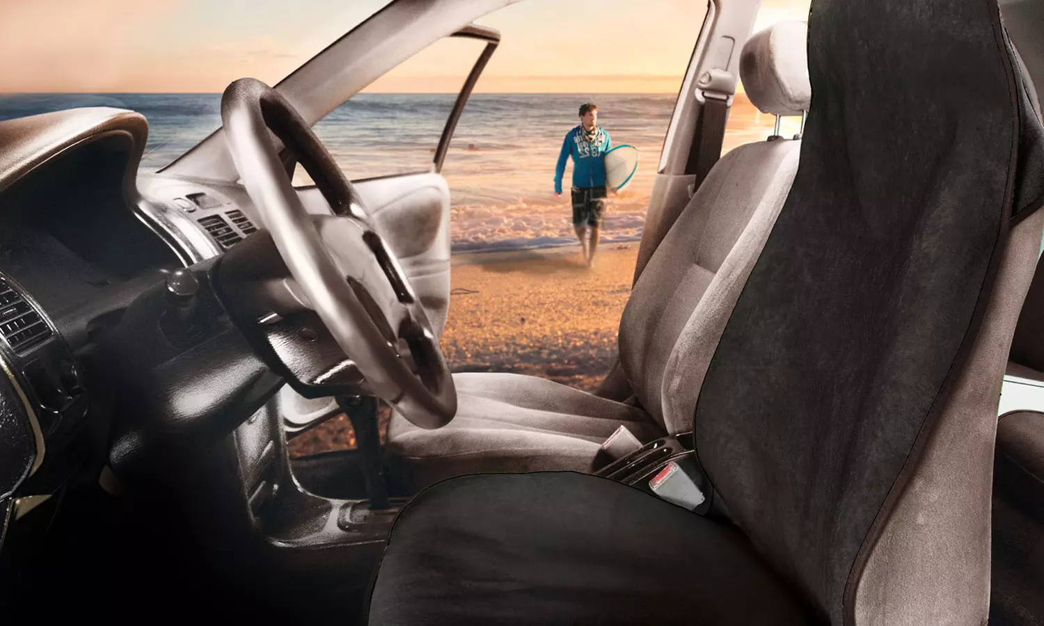 Fast Absorbent Multi-Functional Beach & Post Workout Towel Car Seat Covers - Primary Image