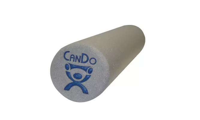 CanDo Plus Round Gray Foam Roller for Restoration, and Physical Therapy 6" x 36" - Primary Image
