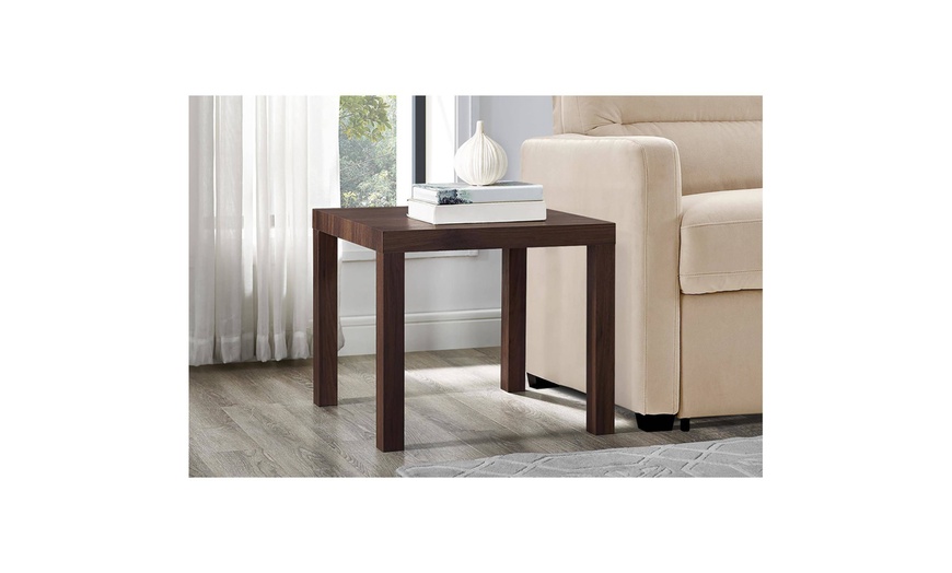 parsons square end table