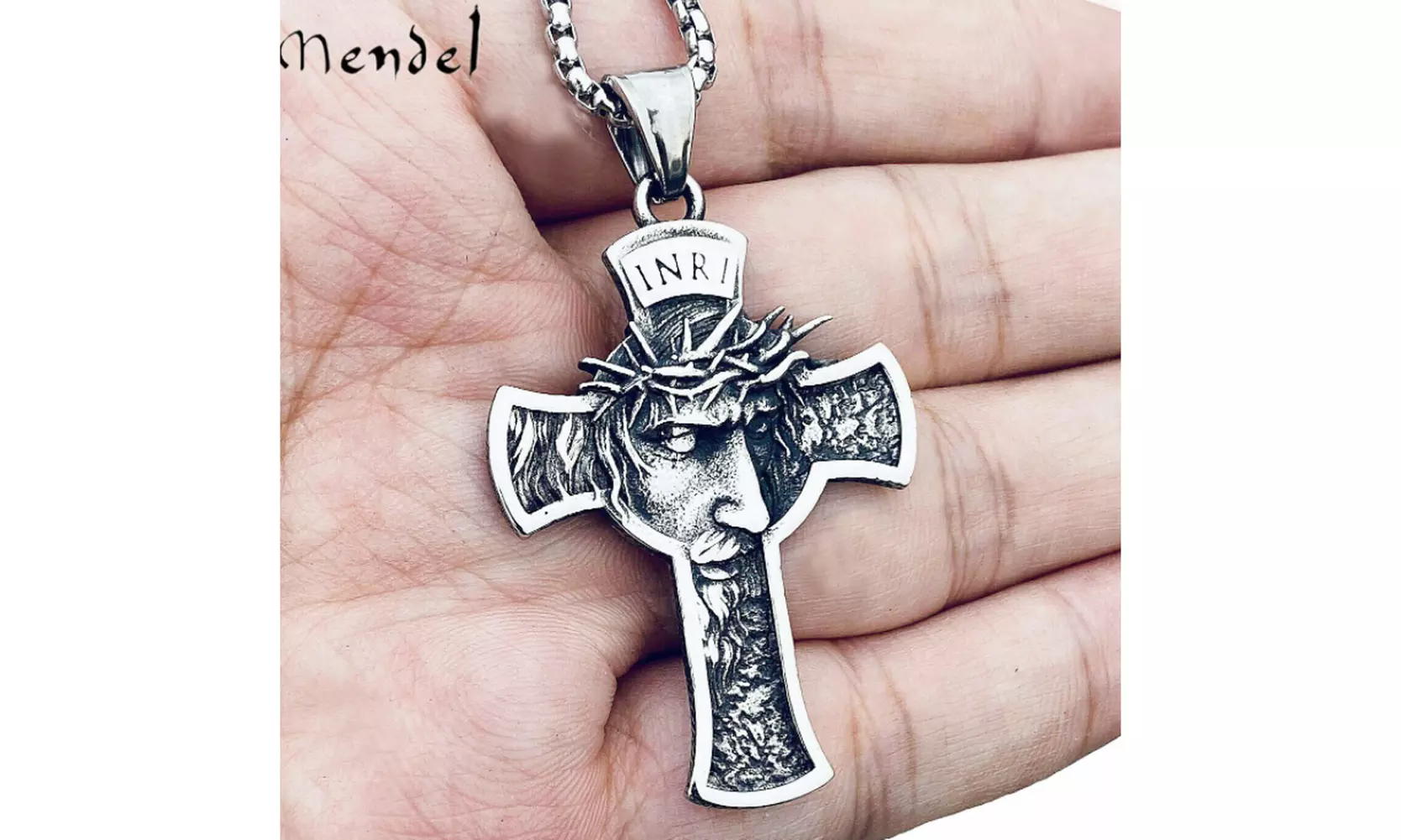 US 1-2 Pack Stainless Steel Necklace Jesus Crucifix Cross Mens Celtic Orthodox