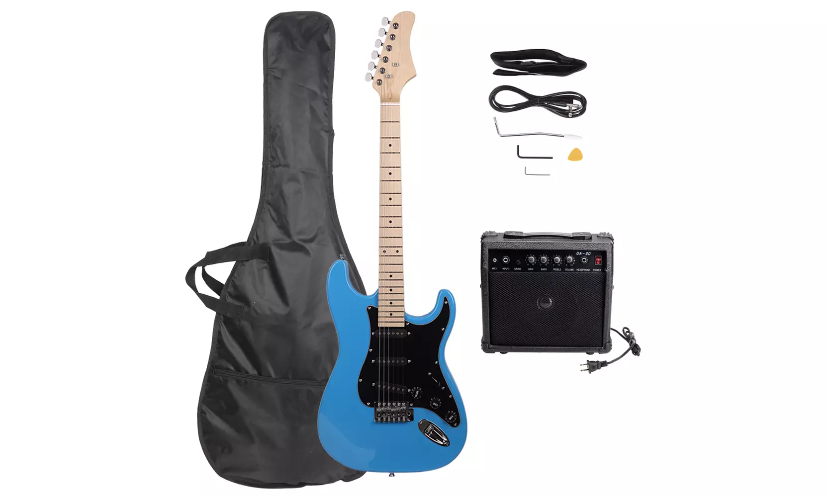 ST Stylish Electric Guitar with Black Pickguard Multi-Color - Primary Image