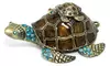 Welforth Turtle on Turtle Jewelry Box w/ Crystals