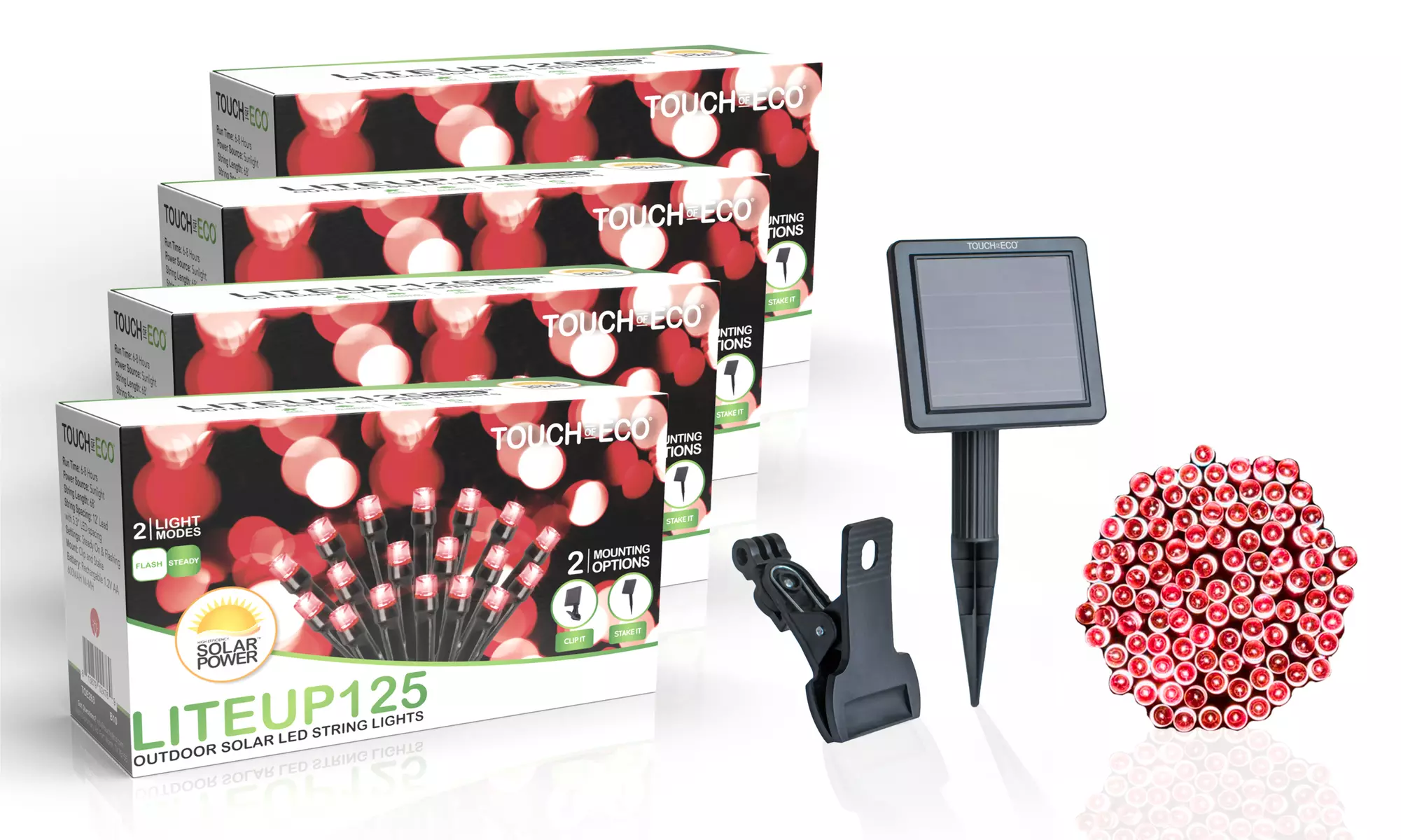 125LED Solar Powered String Lights. Multiple Colors & Quantities Available. 