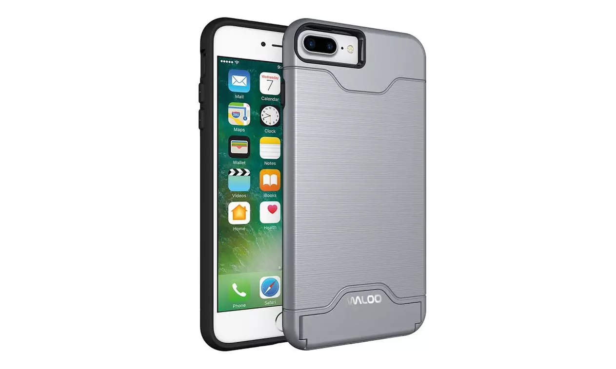 Waloo Brushed Kickstand Case for iPhones 