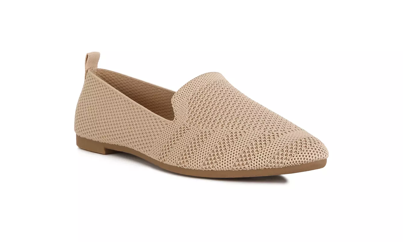 London Rag Akili Knit Textile Solid Flats